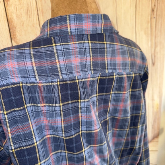 Eddie Bauer Women's Forest Flannel - Boyfriend Fit, Cotton, Blue & Pink, Sz L - Picture 5 of 8